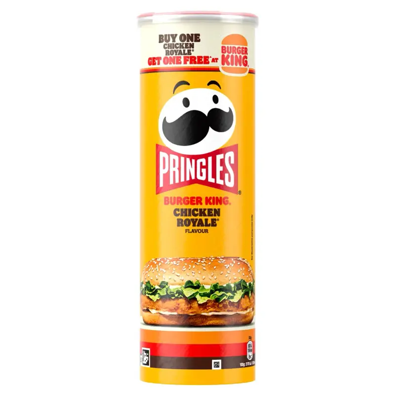 Pringles Burger King Chicken Royale 165g - Savory Flavor Chips for Snacking