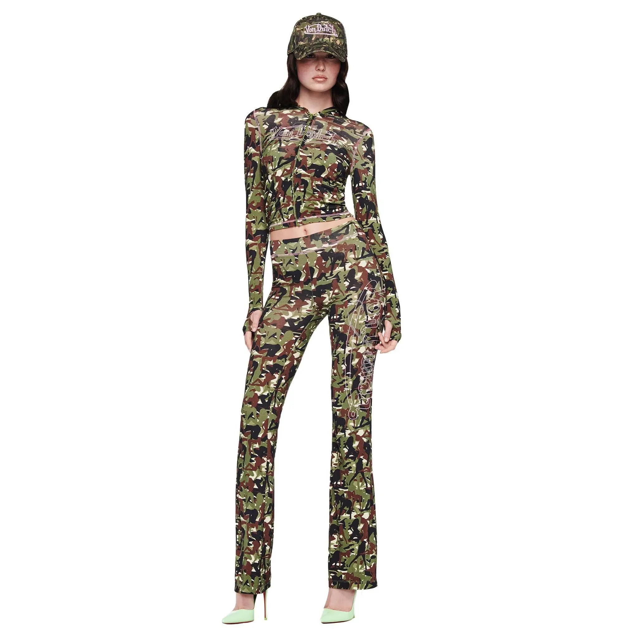 I.AM.GIA X VON DUTCH BLARE TRACKPANT - GIA GIRL CAMO