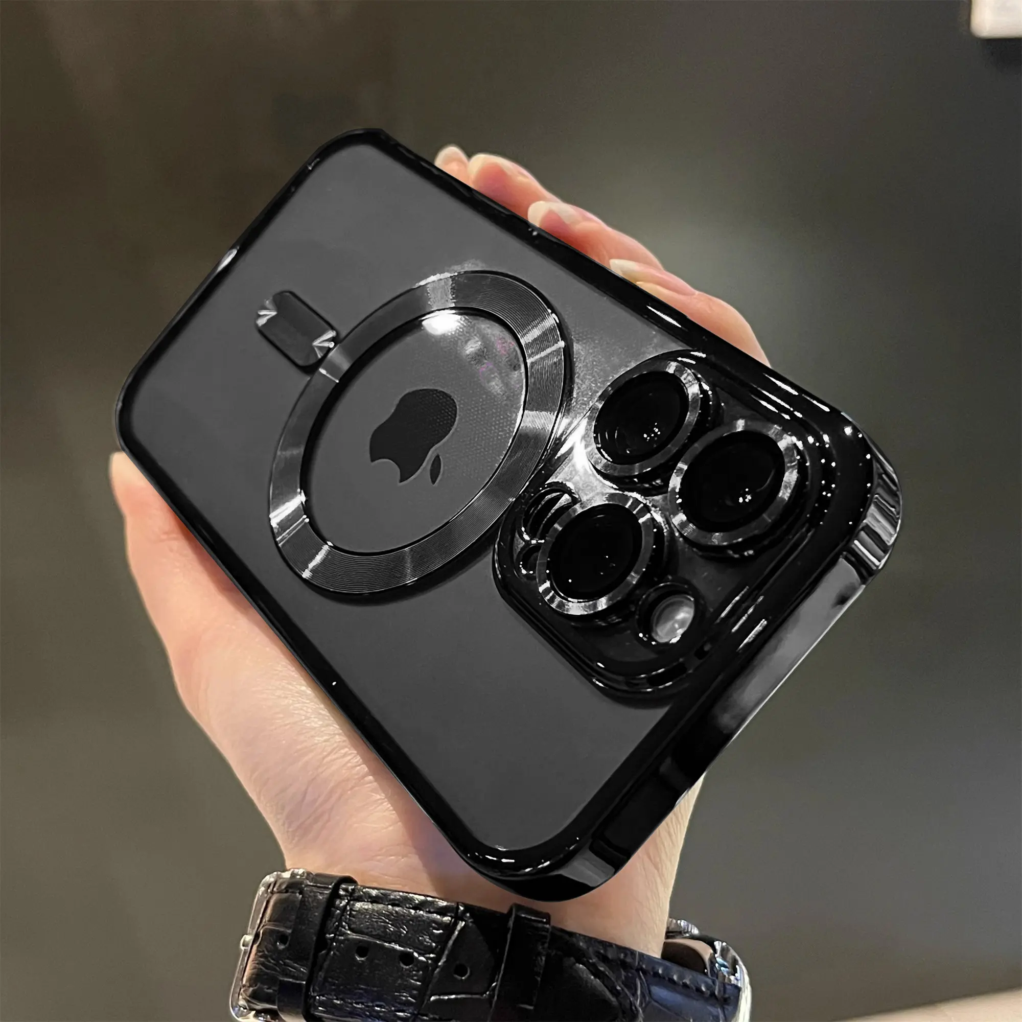 Luxury Magnetic For Magsafe Wireless Charge Plating Clear Case For iPhone 12 13 14 15 16 Pro Plus Max Shockproof Silicone Cover