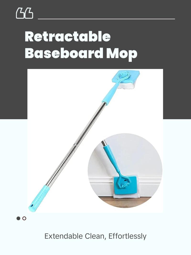 Baseboard Buddy Retractable Household Universal Cleaning Brush Mop