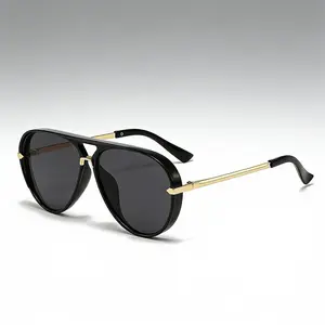 Modaloop Polarized Sunglasses for Women Big Style Gold-Plated Frame UV400 Protection Anti-Glare Fashion Accessory Trendy Shades 2026