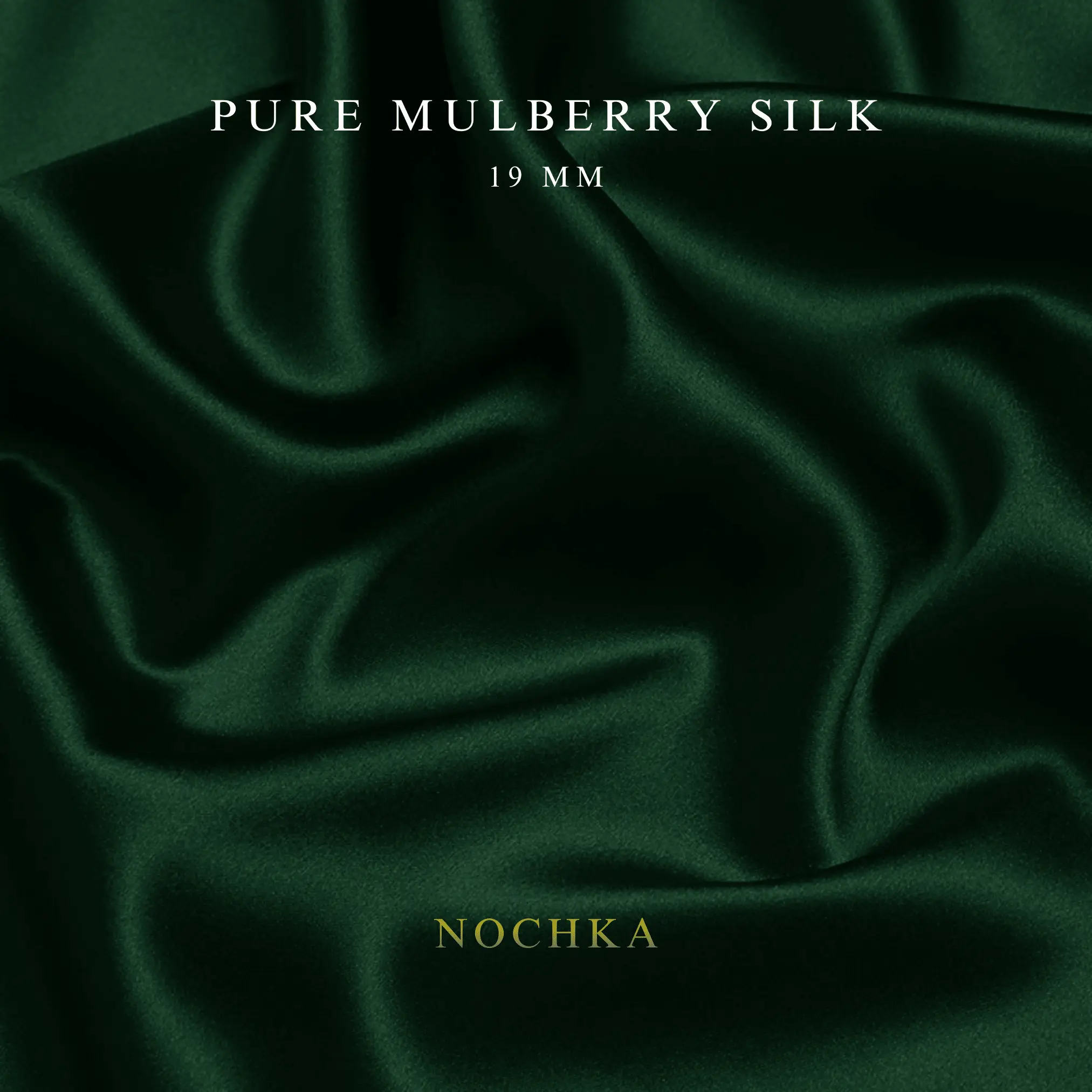Hunter Green 100% Pure Mulberry Silk Fabric 19mm Cut-to-Size Silk Fabric