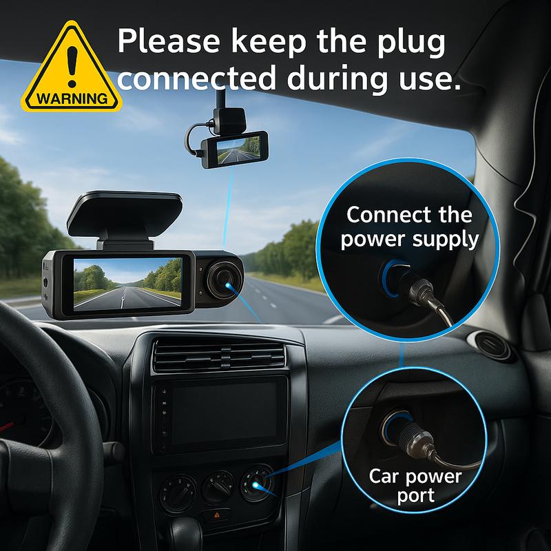 128GB Dash Cam for Cars with Night Vision 1080P Dual Lens Inside & Outside 24H Parking Monitor Motion Detection Loop Recording Car Camera with Audio HD Driving Recorder Starlight Night Vision Dual Recording Full HD Video