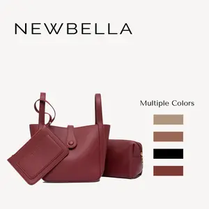 NEWBELLA Vera 3 PCS Set Top Handle Crossbody Bags Includes Handbag & Wallet Stylish Functional Design with Magnetic Closure Detachable Strap,FallFreshness