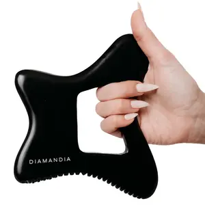 DIAMANDIA Bian Stone Body Gua Sha Sculpting Massage Tool for Thighs & Hips - Enhances Lymphatic Drainage & Reduces Cellulite
