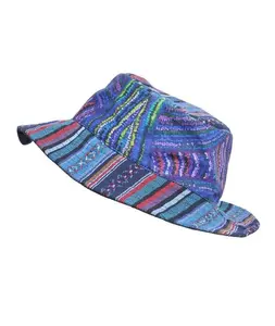 Caravan Closet Hippie Boho Cotton Bohemian Blue Unisex Bucket Hat