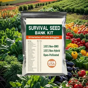 Vegetable Garden Seed Pack with 30 Varieties – Mixed Vegetable Seeds for Backyard Gardens, Garden Beds, Patio Containers and Outdoor Vegetable Planting – Seeds Only, Not Live Plants