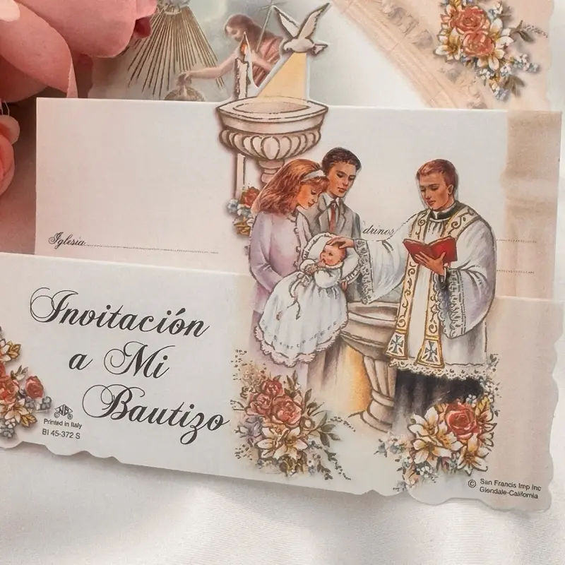 Baptism Invitation Set (12pc) - Printed Cards for Friends and Family, Guests, Includes Envelopes, Office Postal Supplies for Multiple Baptism Events