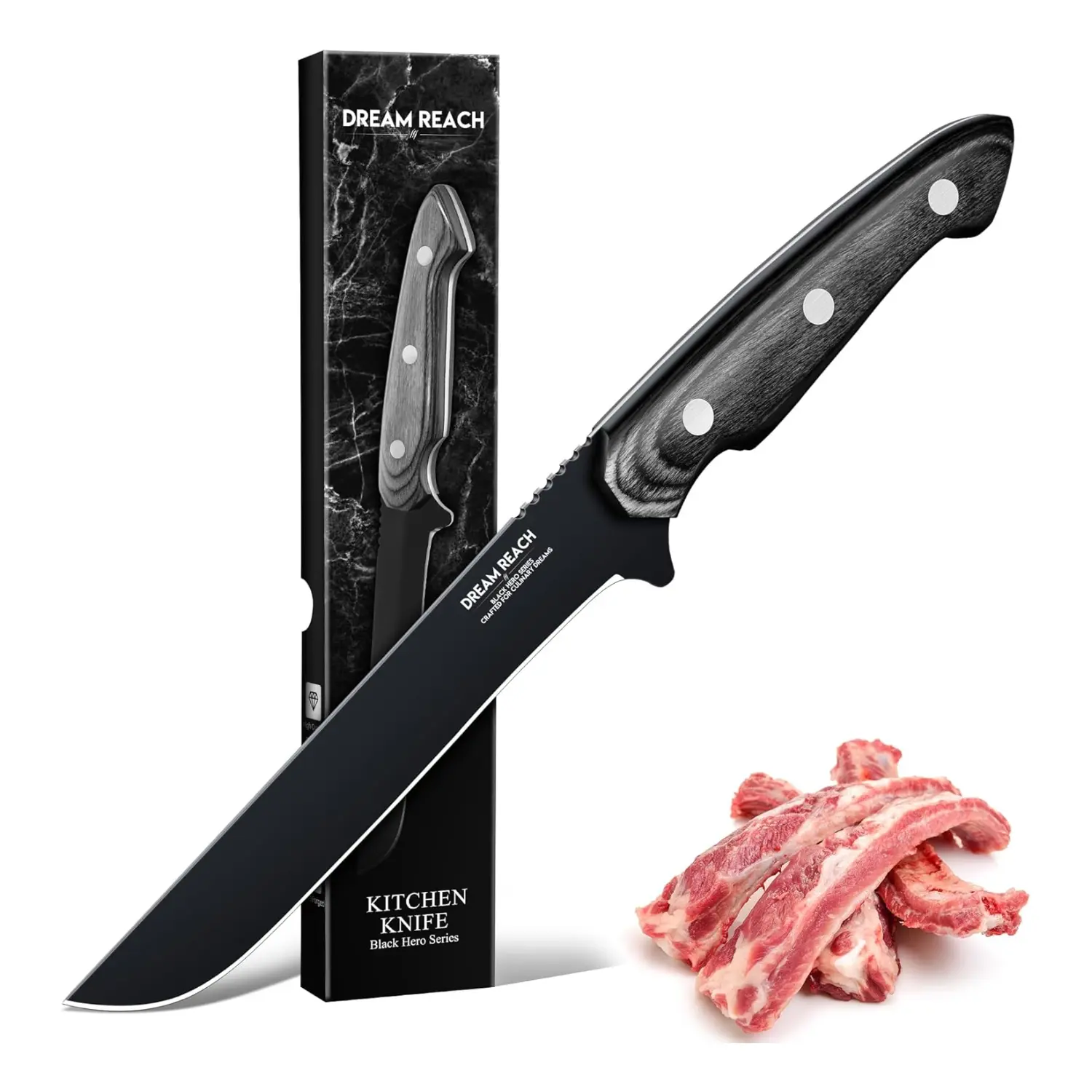 Dream Reach Fillet Boning Knife - Hand Forged Full Tang Kitchen Knife for Meat Preparation, Ideal for Kitchen & BBQ Use, Perfect Gift Choice