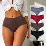 Hotcom Women’s High-Waist High-Cut Knicker Underwear 4-Pack - SoHoChic C-Section Minimalist Seamless 95% Cotton Cute Panties, Comfy Breathable for Everyday Wear, S-3XL