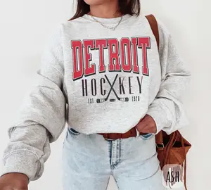 Vintage Detroit Hockey Sweatshirt | Retro Detroit T-Shirt or Hoodie for Fans | Michigan Game Day Apparel