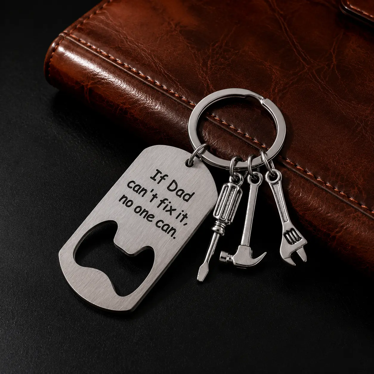 Personalized Bottle Opener Keychain with Engraving, Stainless Steel Metal Key Ring, Portable Pocket Keychain Gift for Dad, Boyfriend & Men-Ideal for Special Occasions – Perfect for birthdays, anniversaries, Christmas, and holidays.
