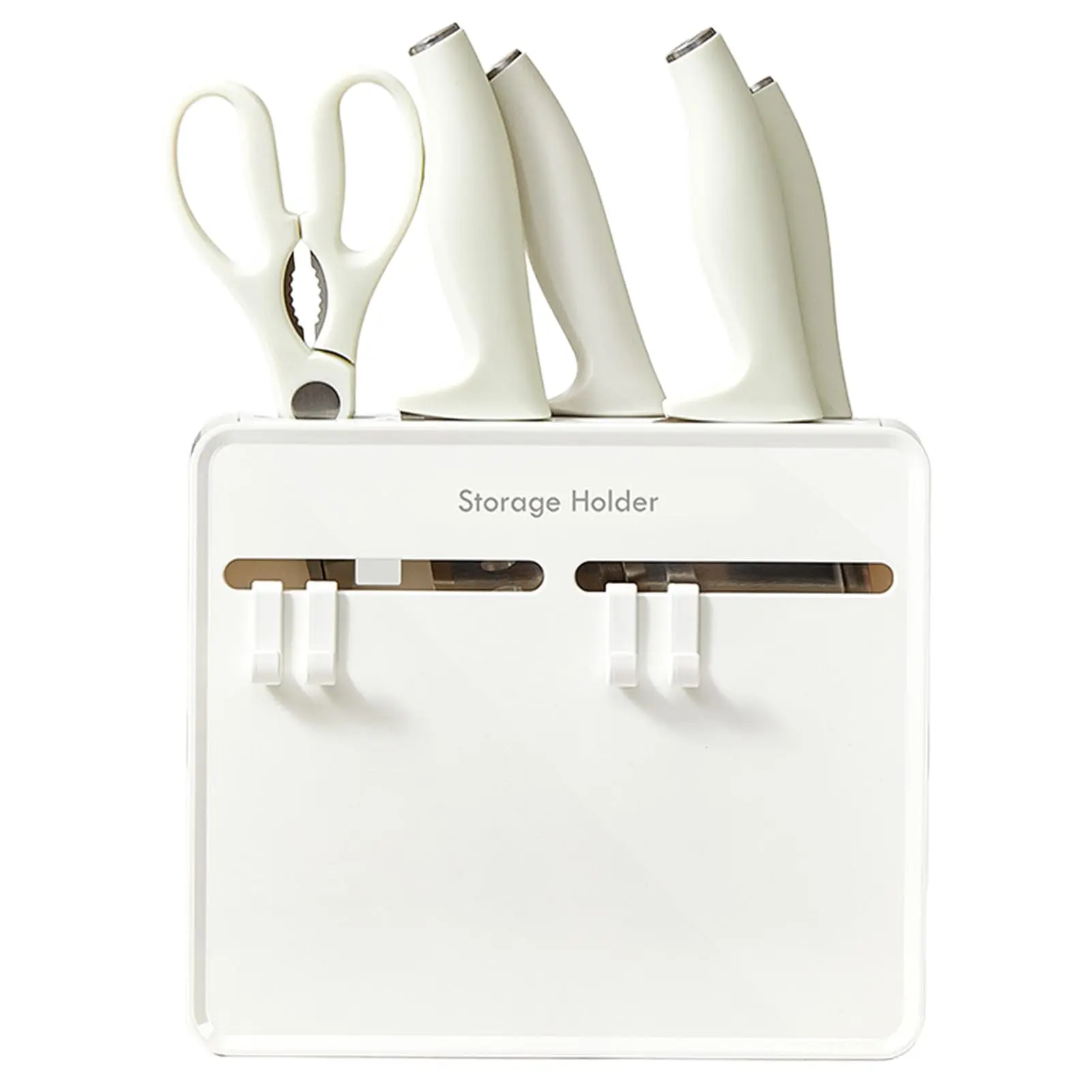 Wall-mounted Kniferack, Compact Dimensions, 24.5x21x4cm, Knife Storage Rack, Scissors Shelf, Improved Kitchen Experience, For Kitchen Tools, Dishcloth Storage, Peeler Holder