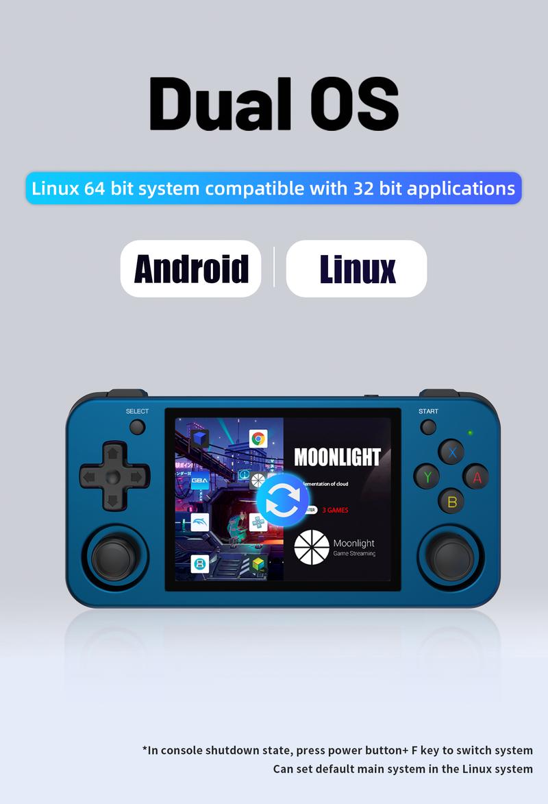 Anbernic RG353M Handheld Game Console【Buy 1 Get 1 HDMI 4K Cable+1 Fancy Case+1 Screen Protector+1 Type-C Cable 】Aluminum Alloy Metal Dual OS Android 11 Linux System 5G WiFi 4.2 Bluetooth HDMI Touch Screen Ready to Play Durability