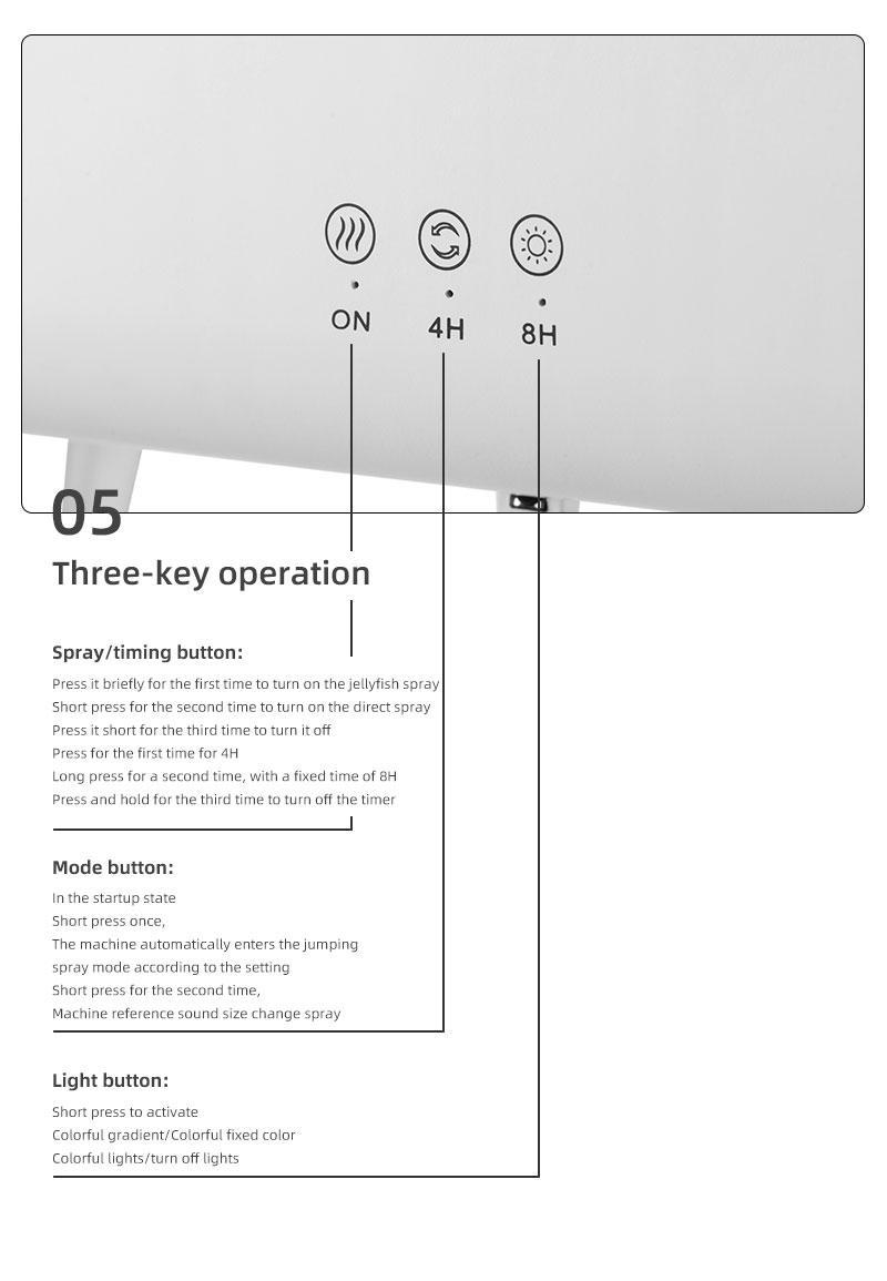 Dynamic Jellyfish Aroma Diffuser 300ml Humidifier for Bedroom Waterless Auto-Off with Timer Remote Control 7-Color Mood Lighting 4-Hour 8-Hour Dual Timers 5 Nozzles for 360° Mist Diffusion Home Bedroom Gift