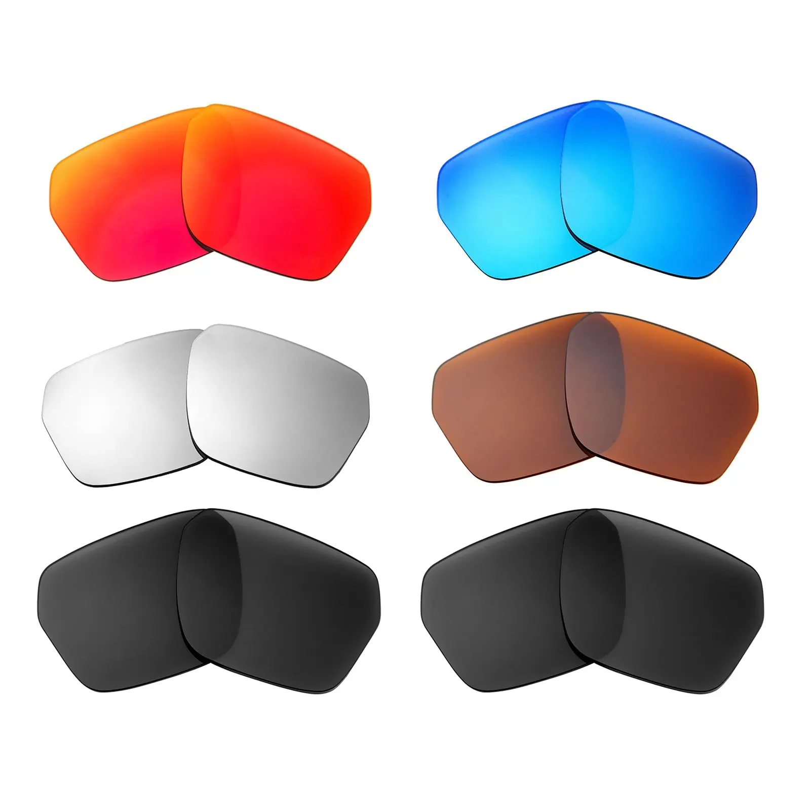 Walleva Replacement Lenses for Prada Linea Rossa SPS01X