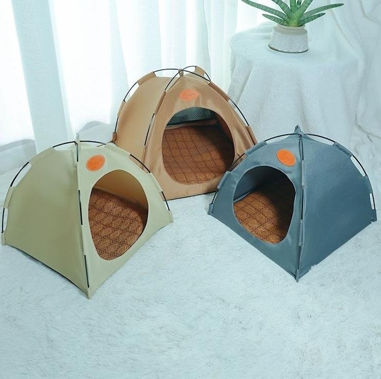Foldable Pet Tent with Mat - Ideal for Outdoor Travel and Camping - Suitable for Cats and Dogs - Perfect Nest for Pets in All Seasons， cozy  cat  house pet  nest