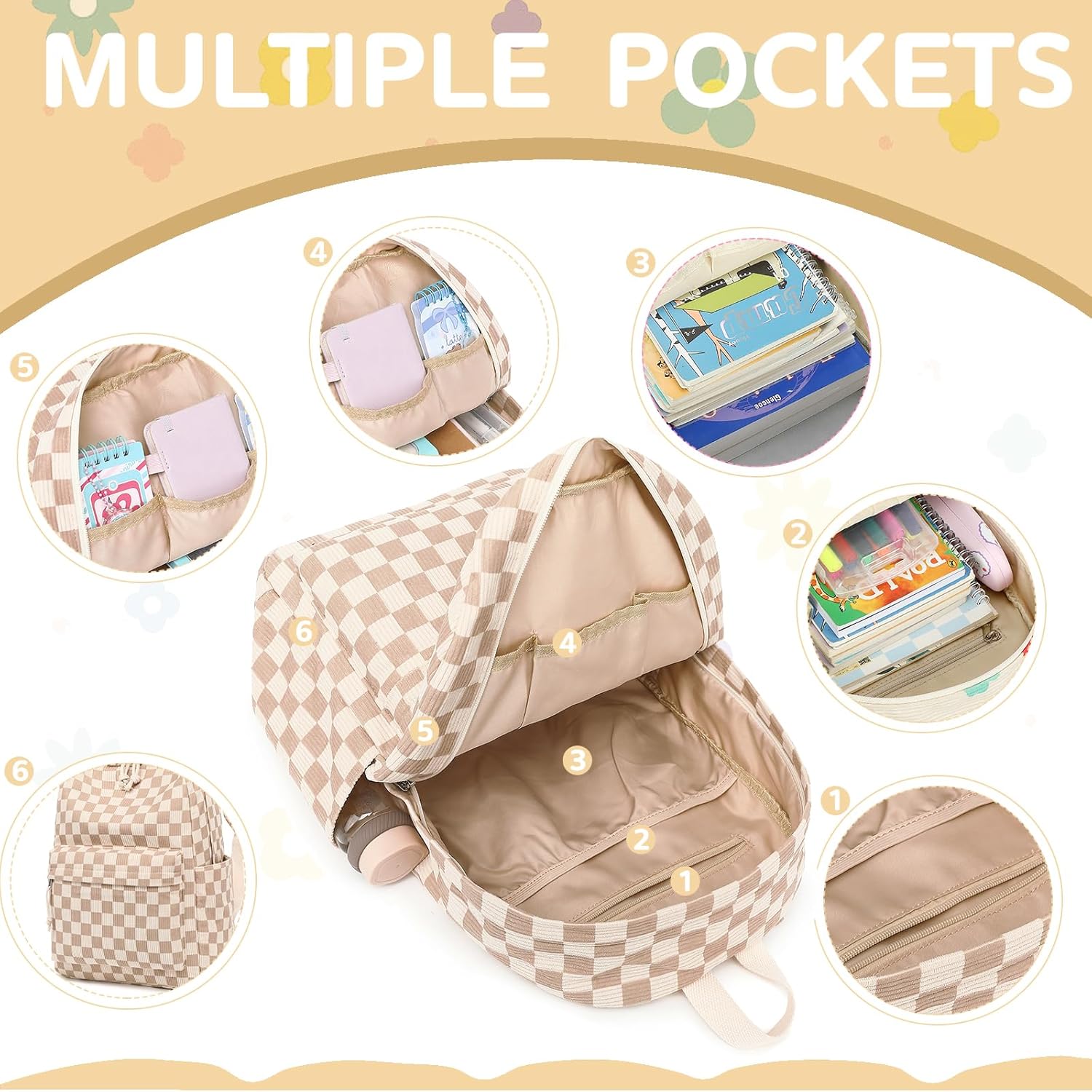 Backpack for Women, Girls Bookbags Elementary Middle School Laptop Bags Women Travel Daypacks