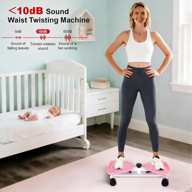 Noiseless Waist Twist Machine | 330LBS Heavy-Duty Support | Core Strengthening Home Workout Gear | TikTok Gym Must-Have