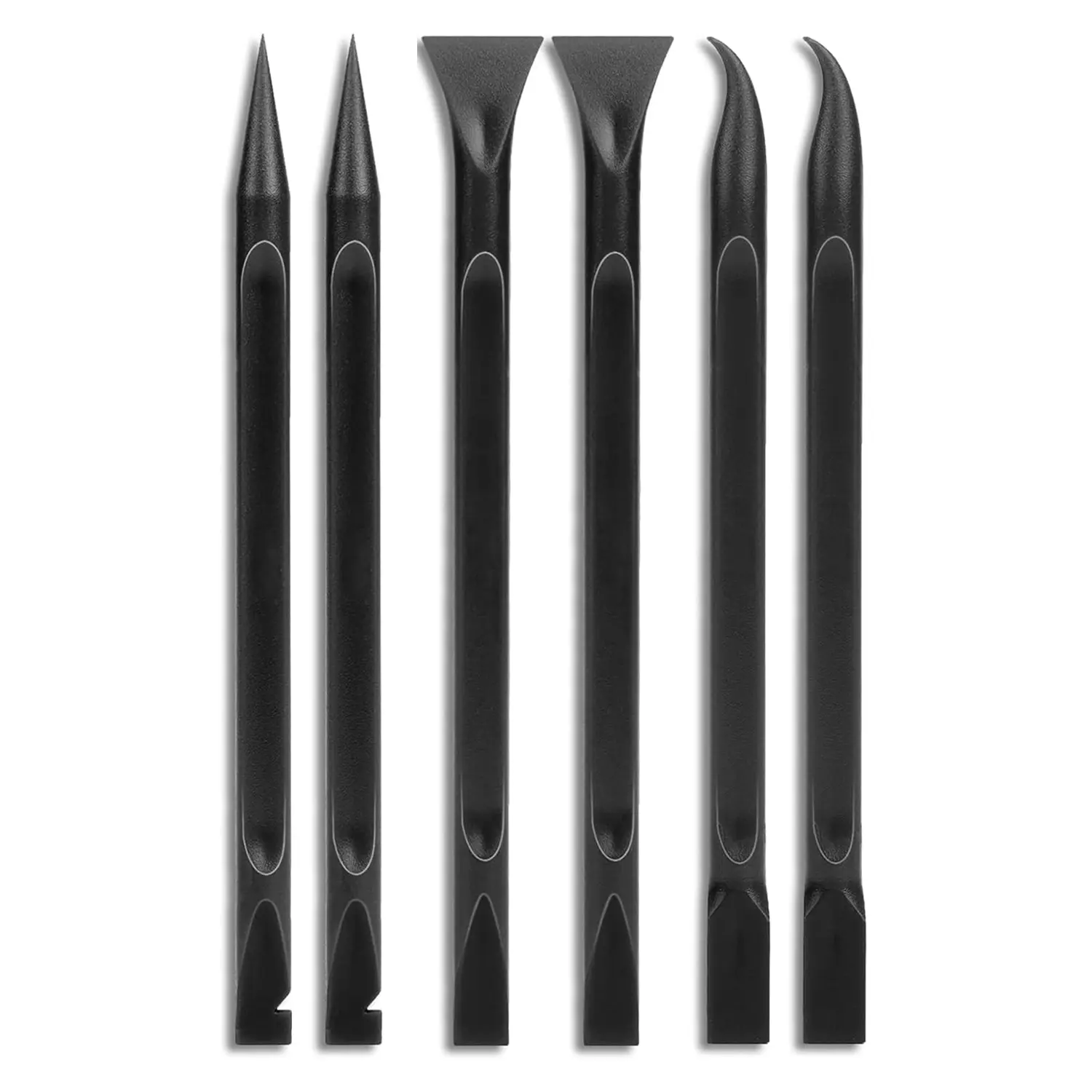 Father's Day Gift 6-Pieces Non-Scratch Plastic Detailing Pick Set, Car Accessories with Scraper & Crevice Cleaners, Multi-Purpose Kit for Auto Interior/Exterior, Removes Car Stickers, Labels, Oil, Dirt from Tight Gaps (Kitchen & Paint Safe), Cars Accessor