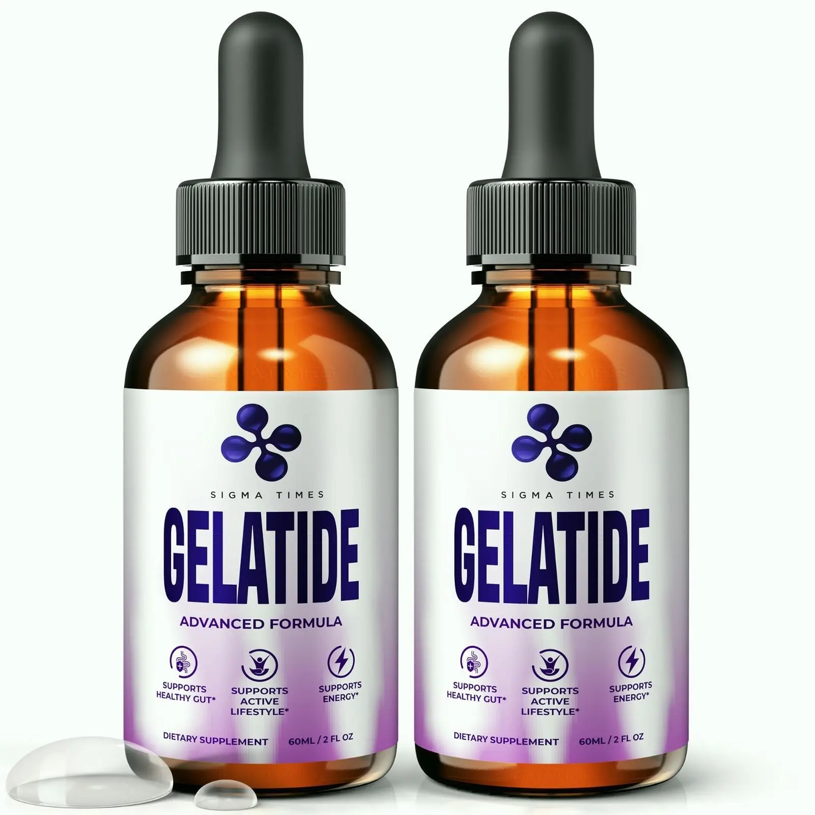 Gelatide Drops – Metabolism & Digestive Wellness Support Liquid, 2 Pack