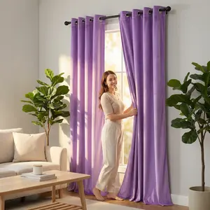 Cozy Curtain 2 Panels, 52x84inches round design, Dutch wool fabric, smooth, light-blocking, high-end, elegant, luxurious, FT2608 Home Textile Interior Decoration Accessories