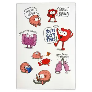 Heart and Brain Sticker Sheet