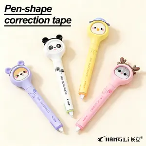 Pen-shaped cartoon correction tape, Pack of 8 correction tape,easy to carry and hold,school supplies, office supplies, office stationery, school stationery.