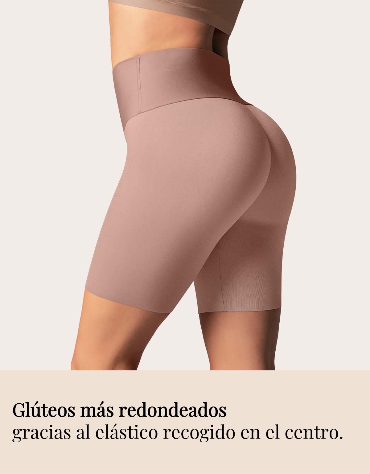 Curvamor Stay-In-Place Seamless Shapewear Shorts – Soft Fabric Ruched Design for Compression & Anti-Slip Grip Technology | Short de Compresión con Fajón Antideslizante, Aspecto Invisible