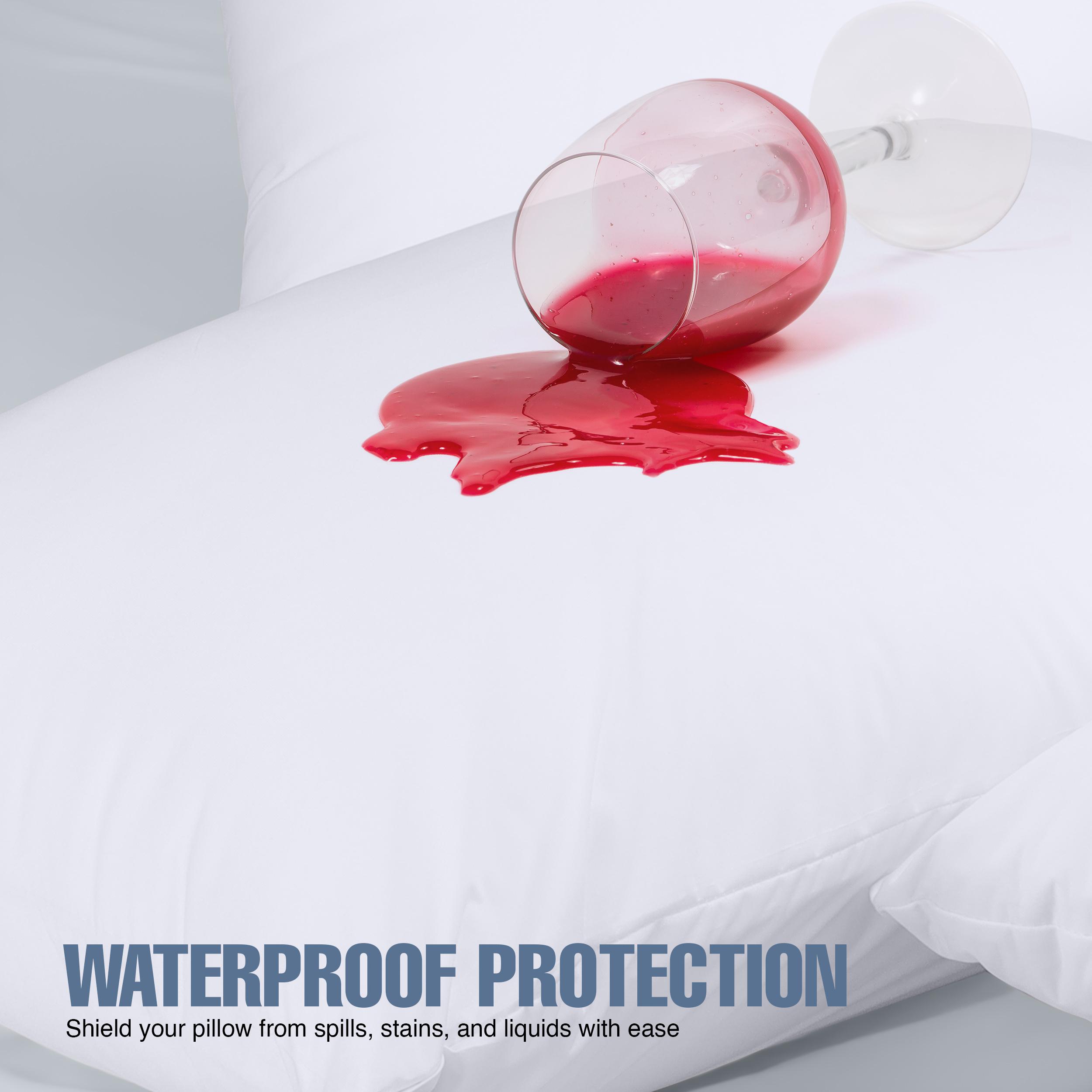 Utopia Bedding 2-Pack Waterproof Pillow Encasement | Zippered Pillowcases | Bed Bug & Dust Mite Proof, Soft Polyester, Machine Washable - Gray