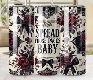Dark Romance Skinny Tumbler 20 OZ - Spread Those Pages