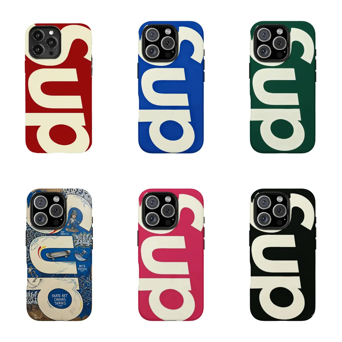 Creative Curved Geometric Art Design Phone Case for iPhone 11-17 PRO MAX Shockproof Drop-Proof TPU Protection Aesthetic Cover Black Magnetic Reindeer Christmas S23 Ultra Delight Tree S24 S22 S26 Masked Metal Frameless,, Smartphone, Handheld, Casing