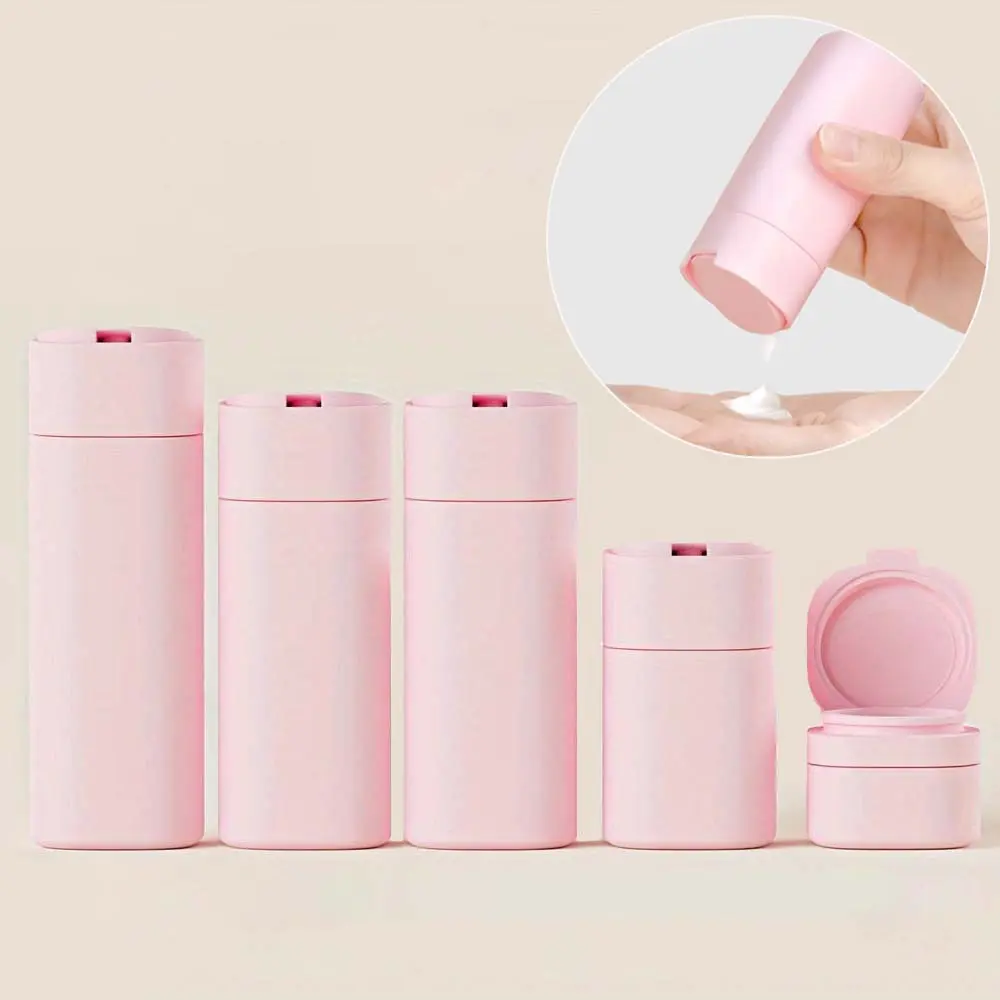 Portable Travel Bottle Set with Spoon & Label Stickers, Empty Refillable Design Travel Liquid Container Storage Bottles for Shampoo, Conditioner, Lotion, Cleanser, Perfume Bottle