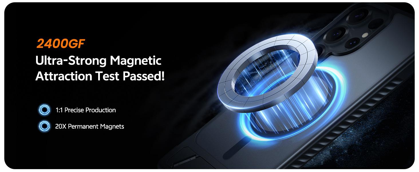 Durable Samsung Galaxy Sandblasted Back Panel Silicone Frame Shockproof Corners and Built-in Stand Phone Cases for Samsung Galaxy S25 S24 S23 Plus Ultra MagSafe Accessories