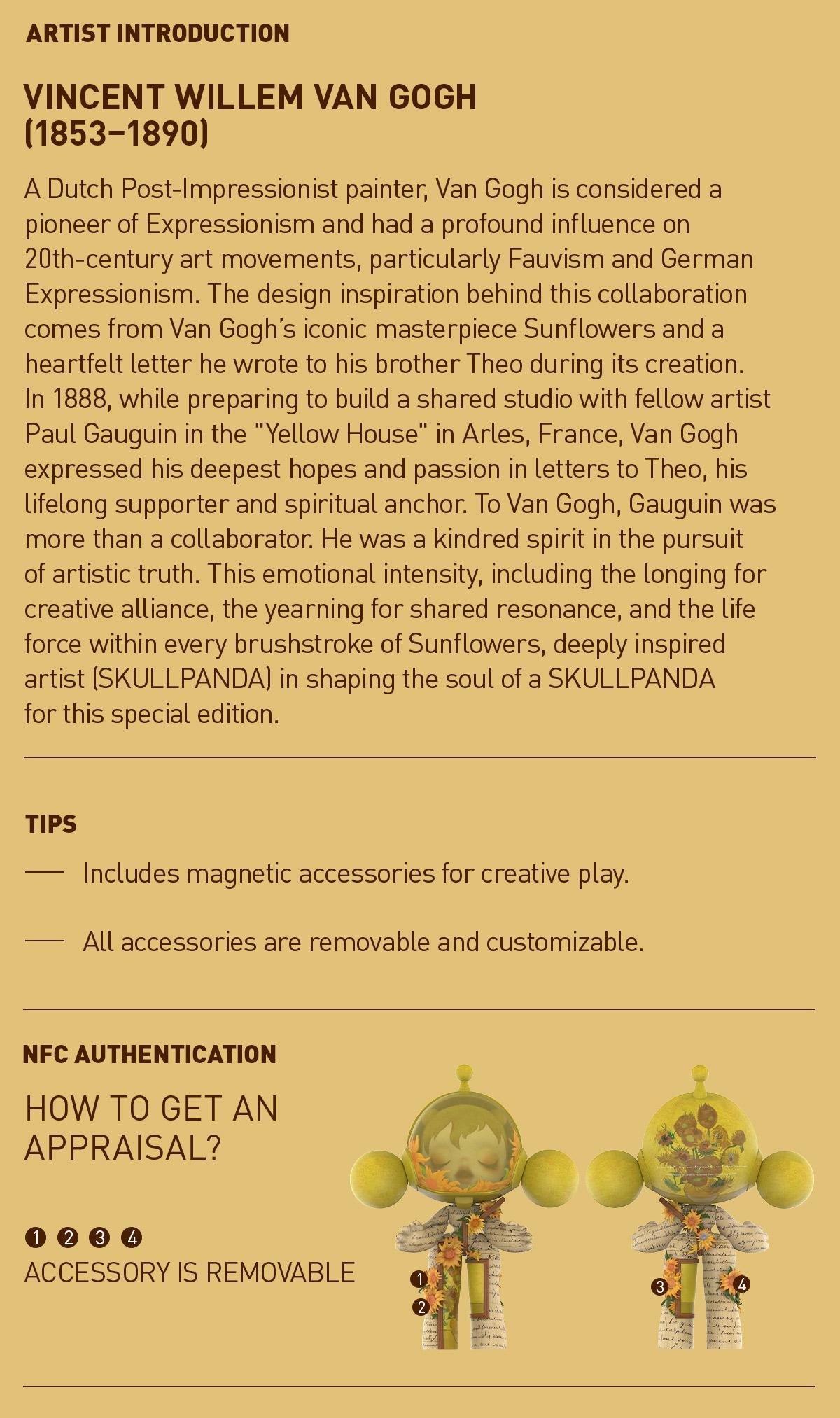 [Spanish] – MEGA α SKULLPANDA 400% – Girasoles del Museo Van Gogh