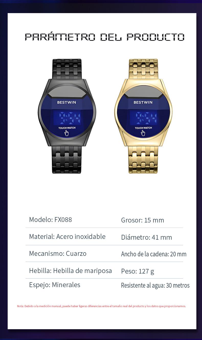 【SpringStatements】Touchscreen Racing Sport watch Luxury Mens Racing Sport ​Iridescent diamond-shaped mirror surfacet WatchMultifunction Chronograph  Stainless Stee! Casual Business Stvle Perfect Giftfor Him fashionable wristwatch time display