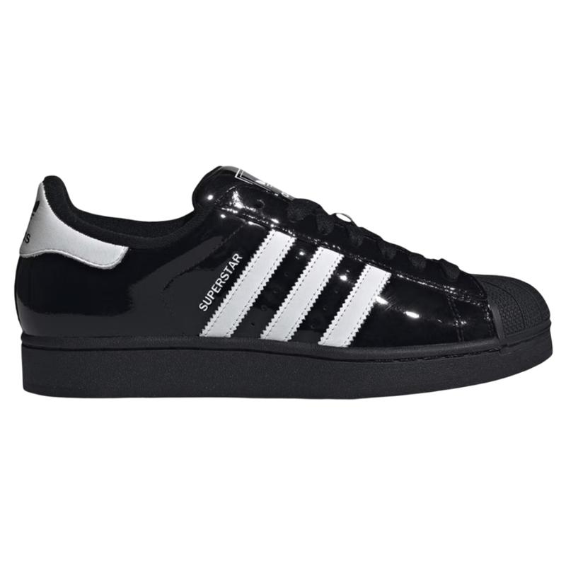 adidas Superstar II Black White Patent Leather JR7313 Men's Fashion Shoes New