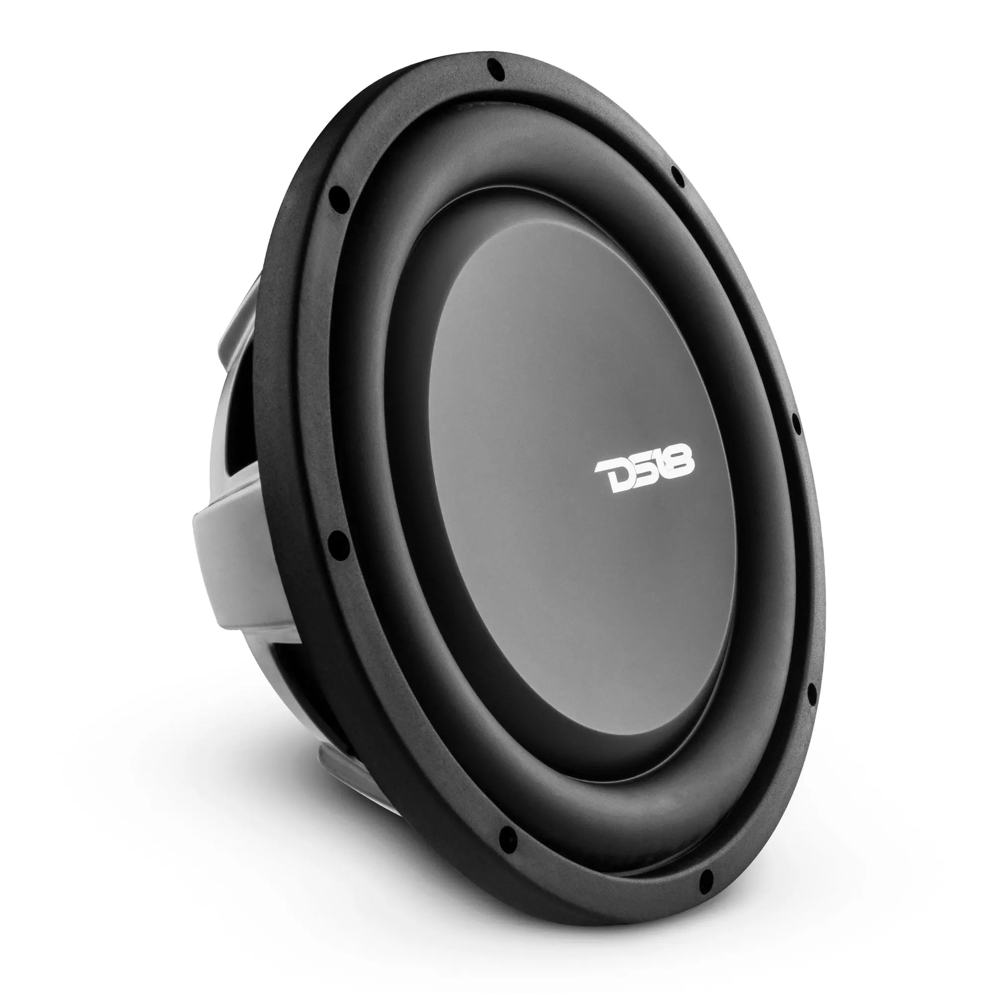 DS18 Car Audio Subwoofers - 10" Shallow-Mount Water-Resistant Model with Steel Basket, 500W RMS DVC 4-Ohm, 84dB High Sens, 1000W Max for Cars/Bikes/Marine
