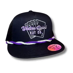 Purple Poker Black SnapBack Hat