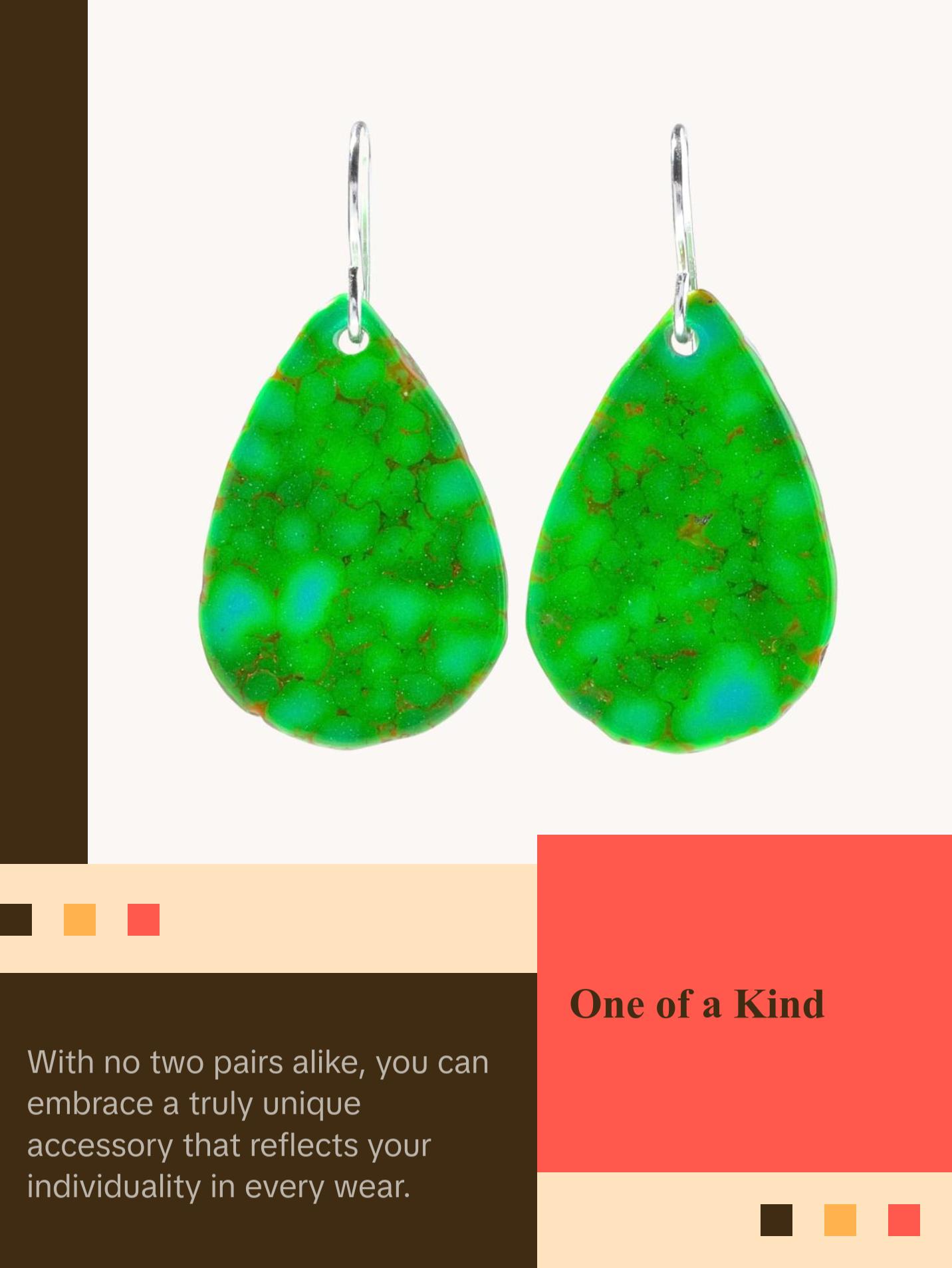 Radiante: Upcycled Sonoran Green Earrings
