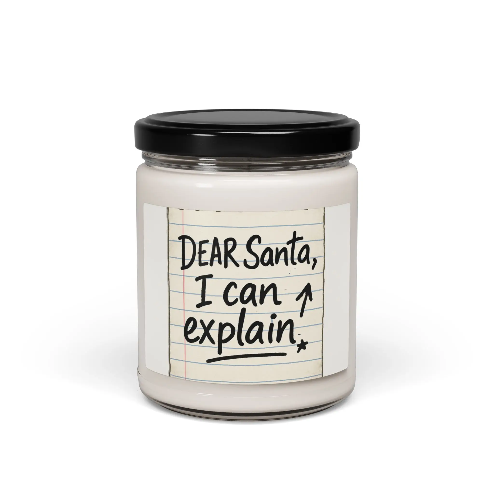 Dear Santa Scented Soy Candle | Festive Holiday Gift, Cozy Home Decor, Aromatherapy, Fun Christmas Candle, Unique Stocking Stuffer
