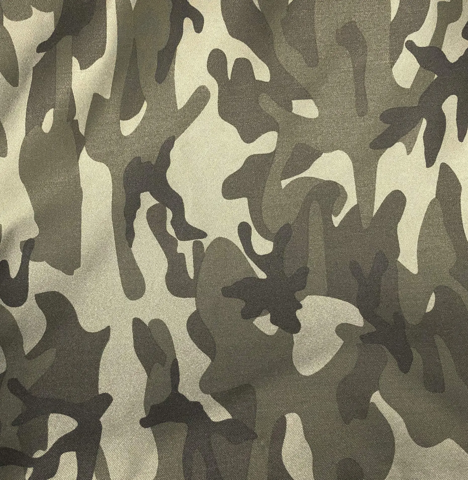 60" Cotton-Rayon Twill Camouflage Woven Fabric, 6 oz per Square Yard, Medium-Weight Apparel Fabric by the Yard