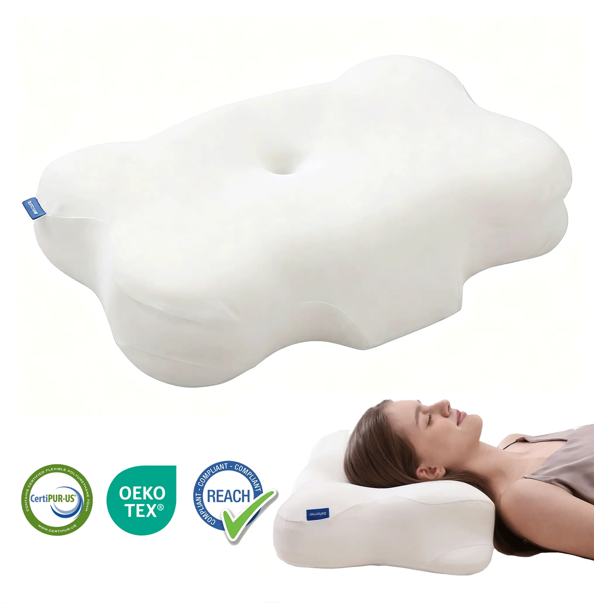 【Affiliate】BeFormer Ergonomic Butterfly Core Anatomical Breatheable Pillow - 5-Zone Cervical Contour Memory Foam Pillow for Neck and Shoulder Support, Deep Sleep Companion for All Sleeping Positions, Anatomical Neck Pillows, Breatheable Neck Pillows