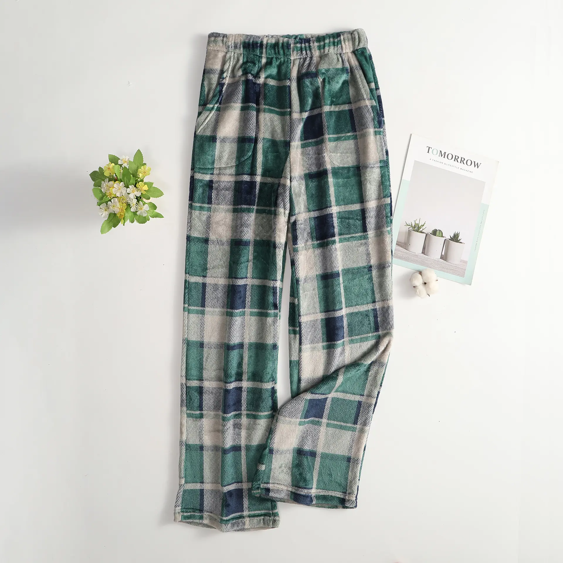 green plaid