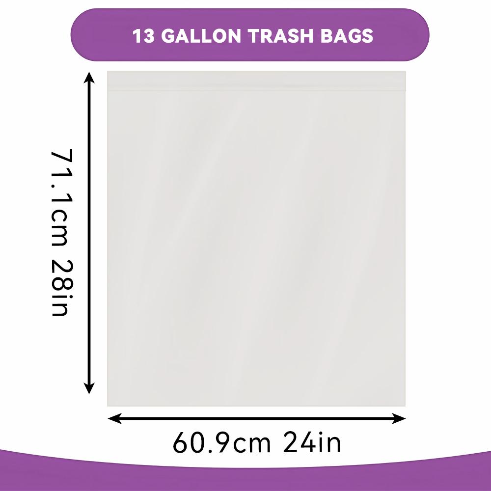 170 Count Extra Strong 13 Gallon Tall Kitchen Trash Bags with Flap Ties Heavy Duty Garbage Bags for Home Office Bathroom White