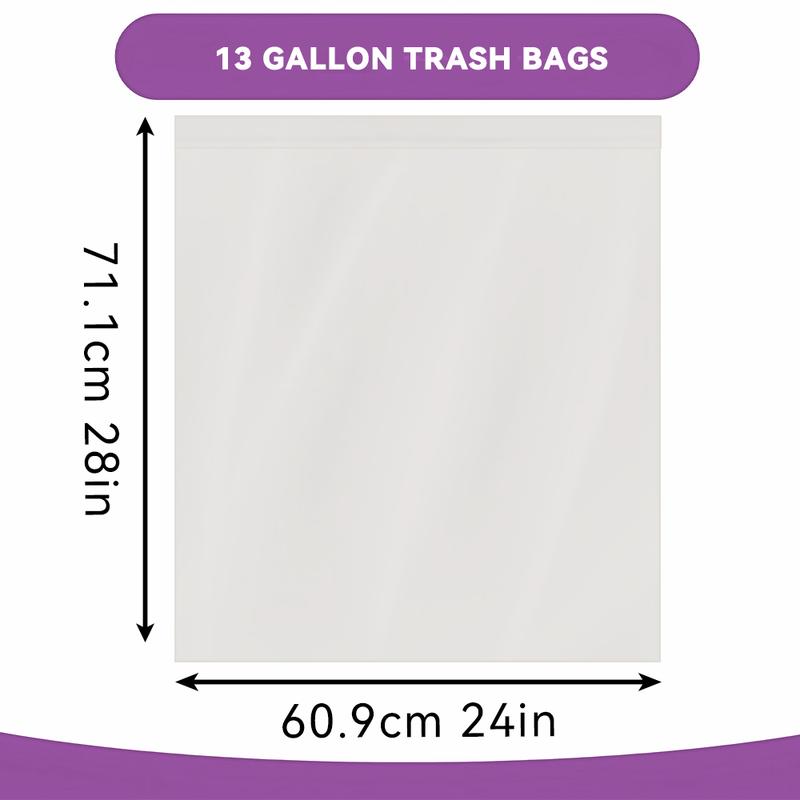 170 Count Extra Strong 13 Gallon Tall Kitchen Trash Bags with Flap Ties Heavy Duty Garbage Bags for Home Office Bathroom White
