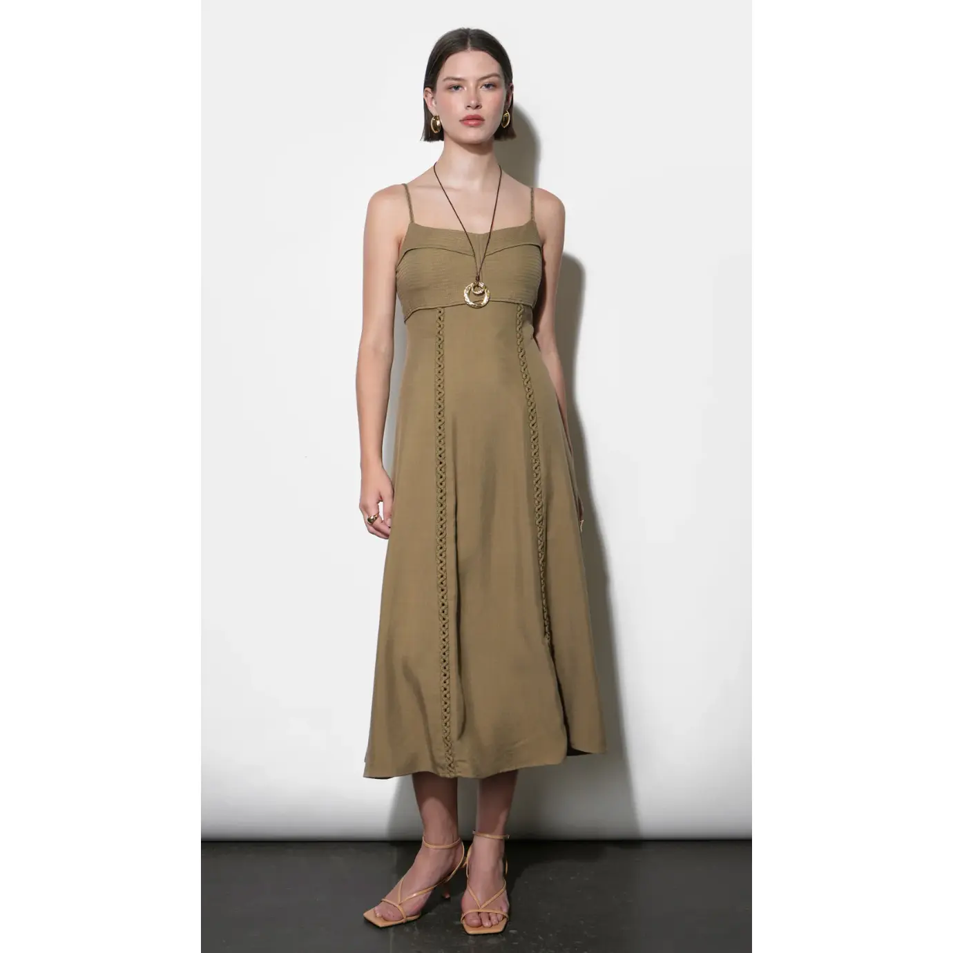 Ivy Embroidery Lace Midi Dress - TikTok Shop