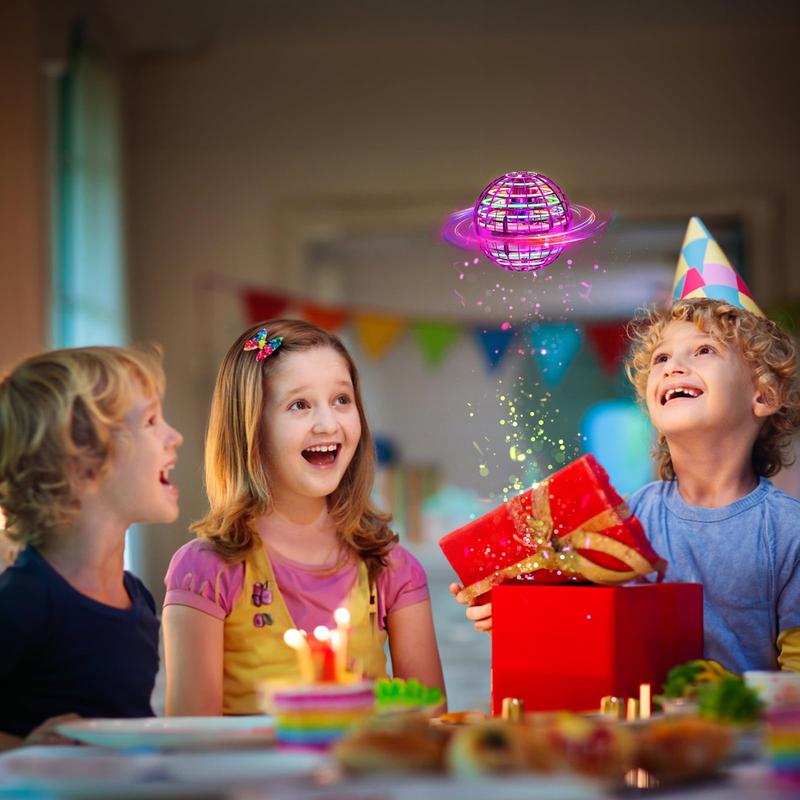 Flying Orb Ball (Pink, 2026 Upgraded) with Dazzling Lights, Magic Hover Spinner, Cool Boomerang Drone, Floating Cosmic Globe, Kids Toys Gifts for 6 7 8 9 10 Year Old Boys Girls