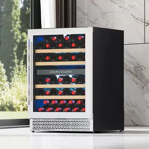 AMERLIFE THREE DIFFERENT 15 /24 Inch Wine Fridge, Dual Zone, Cooler 41–68℉/ 30 Inch Wine and Beverage Refrigerator, 37–64℉, Both with Digital Temperature Control, Reversible Double-Layer Glass Door, Built-in or Freestanding Design for Home and Bar