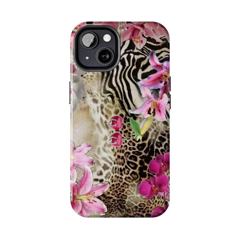 daily,protection,,practical,stand,,function,,luxury,crystal,texture,cheetah,couple,boyfriend,,Tough,Artistic,Cat,special,christmas,gift,Leoard Collection Preppy Print Protective Smartphone Case - Waterproof Rubber Accessories for iPhone 16 Pro Max,15,14,1